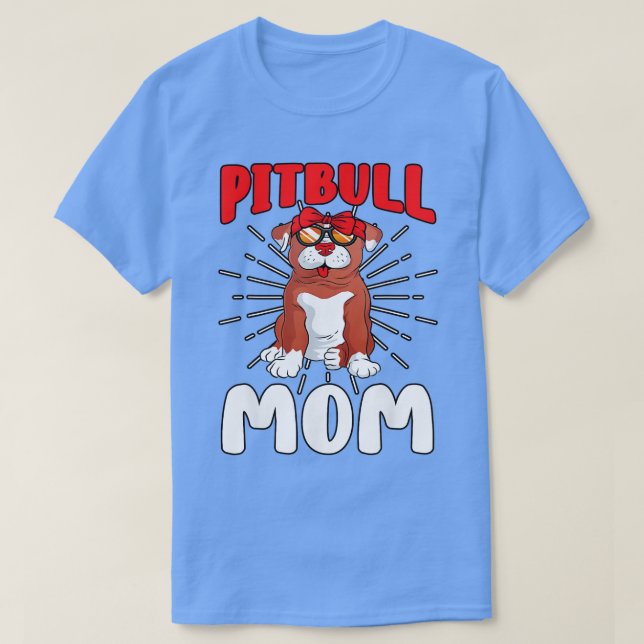 Camiseta Día de la Madre del dueño del perro de Pit Bull Mo (Diseño del anverso)