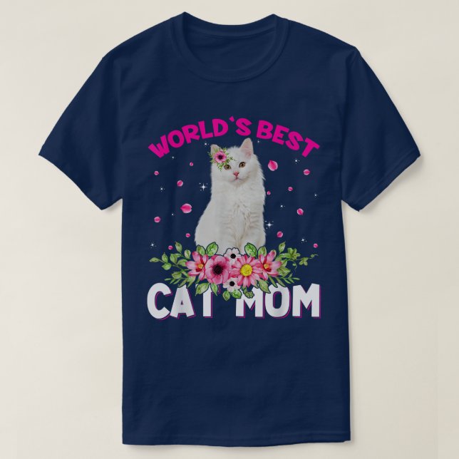 Camiseta Día de la Madre del Mejor Gato del Mundo  (Diseño del anverso)