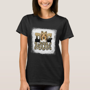 Camiseta Día de la Madre del Pastor de Sheepdog de Leopardo