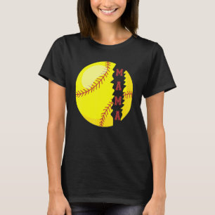 Camiseta Día de la Madre Día del Juego de Softbol Mama