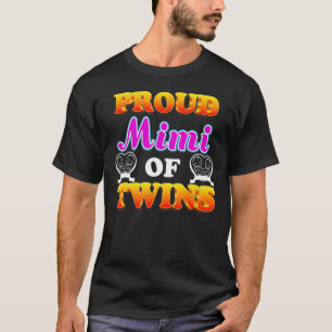 Camiseta Día De La Madre Diciendo Orgullosa Mimi De Gemelos