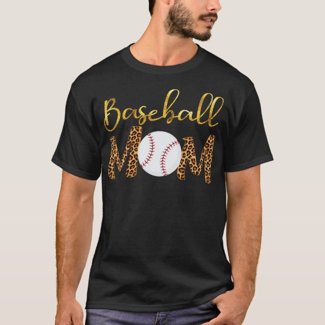 Camiseta Día de la Madre divertido de diseño de leopardo y  (Anverso)
