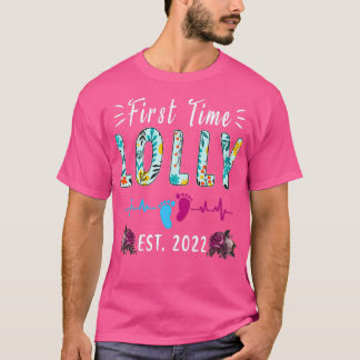 Camiseta Día de la Madre floral divertido por primera vez L