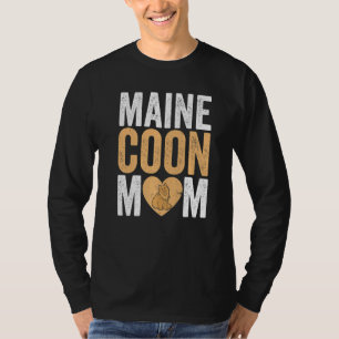 Camiseta Día de la Madre Gata Mamá Gata Padre Peludo Maine 