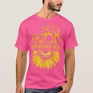 Camiseta Día de la Madre hippie de girasol de oso de Stephe