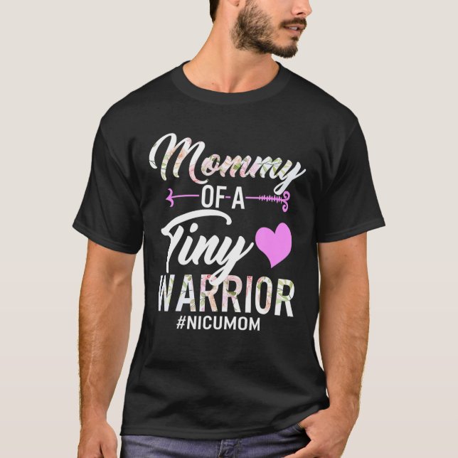 Camiseta Día de la Madre Mamá De Un Pequeño Guerrero NICU M (Anverso)