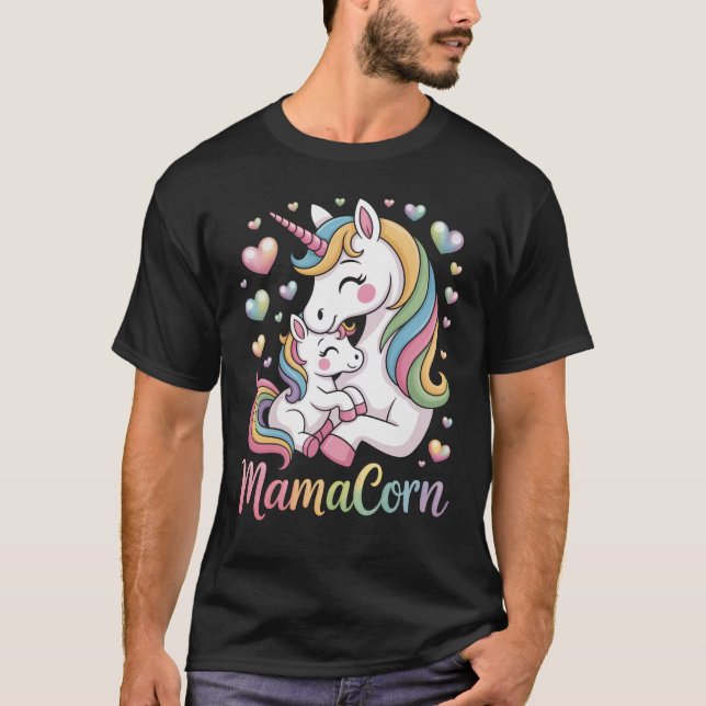Camiseta Día de la Madre Mamacorn Unicorn (Anverso)