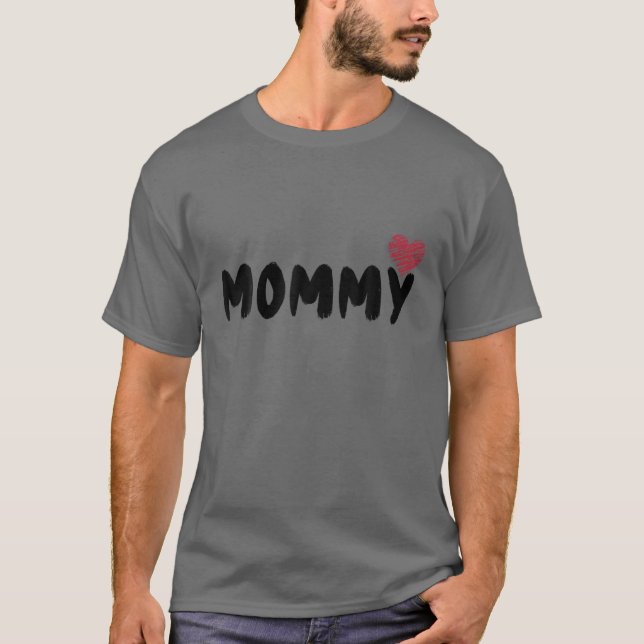Camiseta Día de la madre, mami, corazón, (Anverso)