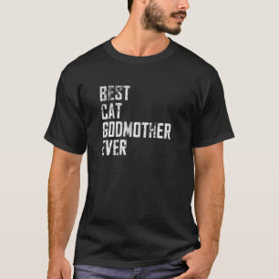 Camiseta Día de la Madre Mejor Madrina de Gatos de la Histo