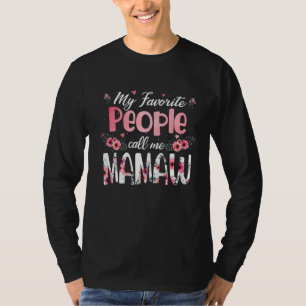 Camiseta Día de la Madre, mi pueblo favorito me llama Mamaw