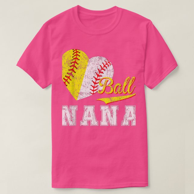 Camiseta Día de la Madre Nana de Ball Heart Ball (Diseño del anverso)