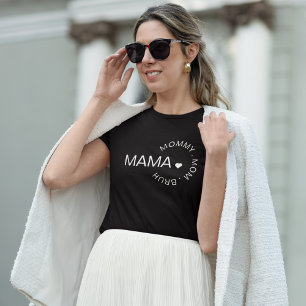 Camiseta Día de la madre Nueva mamá Mami Bruh Black & W