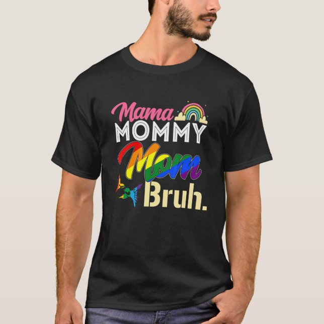 Camiseta Día de la Madre Orgullo Gay Lgbtq Mamá Mamá Mamá M (Anverso)