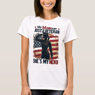 Camiseta Día de la Madre Patriótico Mamá Héroe Veterano