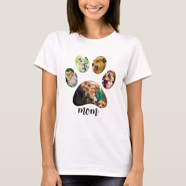 Camiseta Día de la Madre Perro mamá | collage de fotos de i (Anverso)