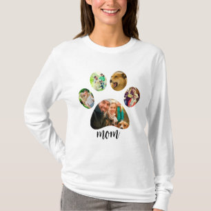 Camiseta Día de la Madre Perro mamá   collage de fotos de i