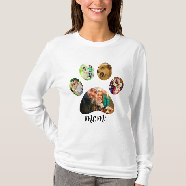 Camiseta Día de la Madre Perro mamá | collage de fotos de i (Anverso)