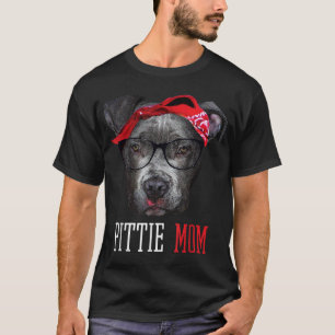 Camiseta Día de la Madre Pittie Mom Pitbull Dog Aovers