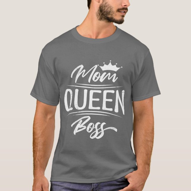 Camiseta Día de la Madre Queen Mom Boss (Anverso)