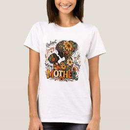 Camiseta Día de la madre radiante amorosa y nutridora