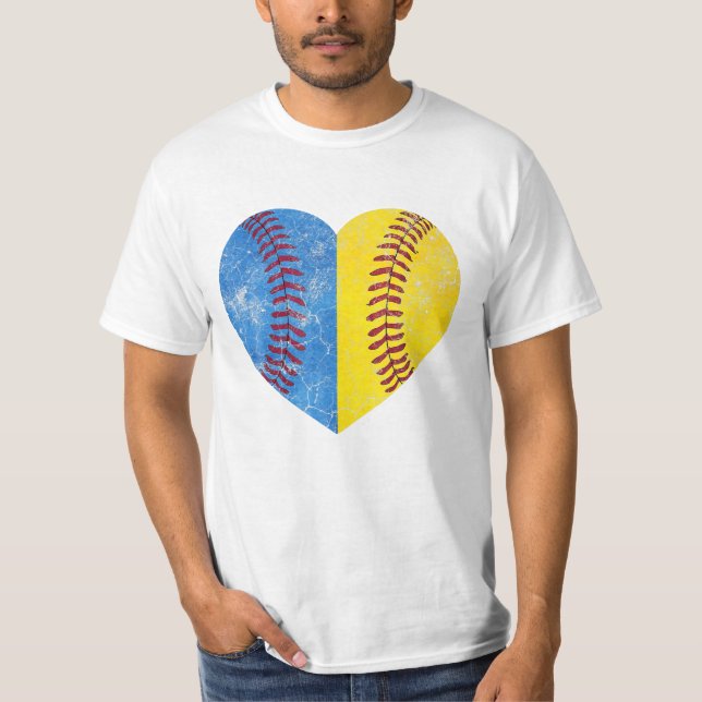 Camiseta Día de la Madre Regalo Béisbol de corazón (Anverso)