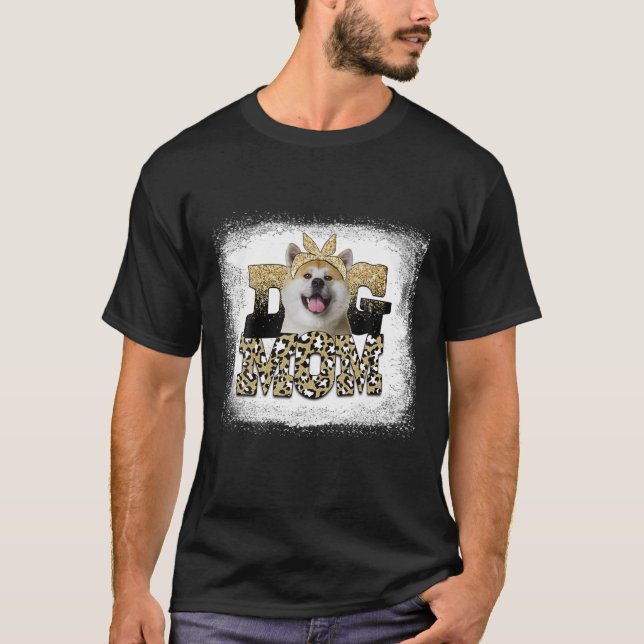 Camiseta Día de la Madre Shiba Inu, leopardo occidental (Anverso)