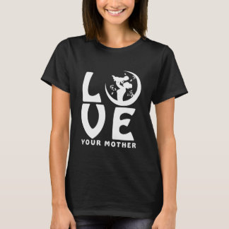Camiseta Día de la Madre Silueta de Madre e Hijo