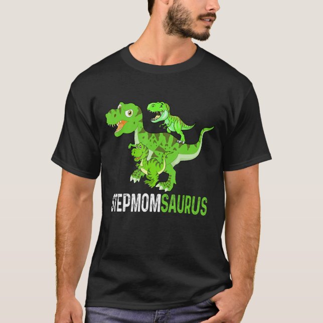 Camiseta Día de la Madre Stepmomsaurus T rex Dinosaur Funny (Anverso)