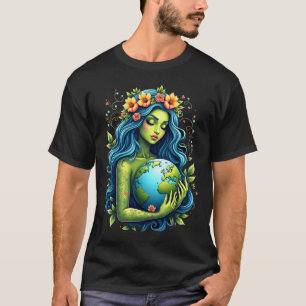 Camiseta Día de la Madre Tierra Verde: Gaia salve a nuestra