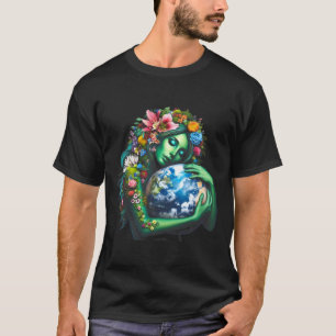 Camiseta Día de la Madre Tierra Verde: Gaia salve a nuestra