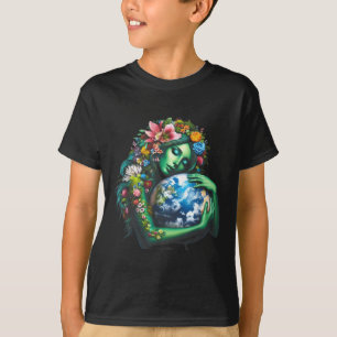 Camiseta Día de la Madre Tierra Verde: Gaia salve a nuestra