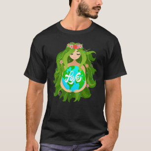 Camiseta Día de la Madre Tierra Verde: Gaia salve a nuestra