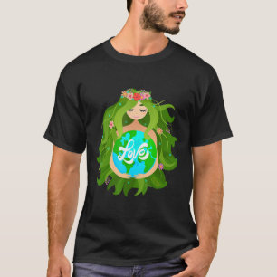 Camiseta Día de la Madre Tierra Verde: Gaia salve a nuestra