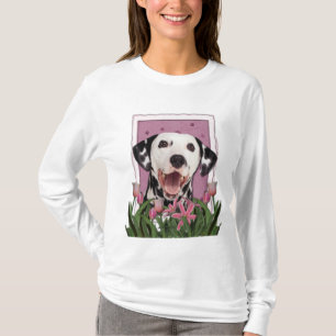 Camiseta Día de la Madre - tulipanes rosados - Dalmatian