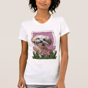 Camiseta Día de la Madre - tulipanes rosados - ShihPoo -