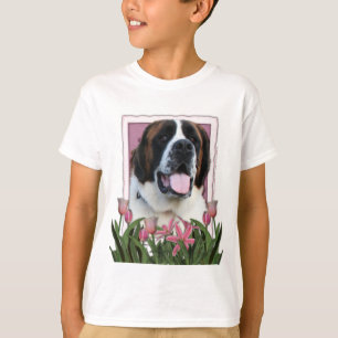 Camiseta Día de la Madre - tulipanes rosados - St Bernard 