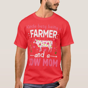 Camiseta Día de la Madre Vaca algo ocupado siendo agriculto
