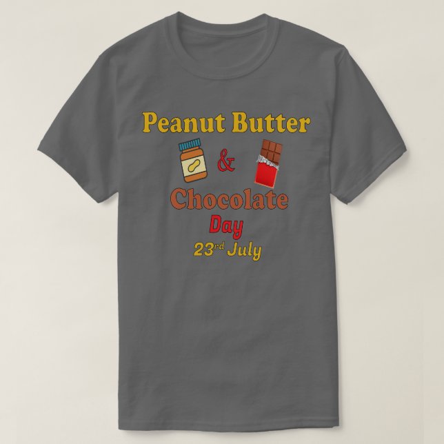 Camiseta Día de la Mantequilla de cacahuete y el chocolate  (Diseño del anverso)