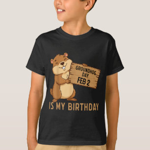 Camiseta Día de la marmota 2 de febrero es mi cumpleaños Fe