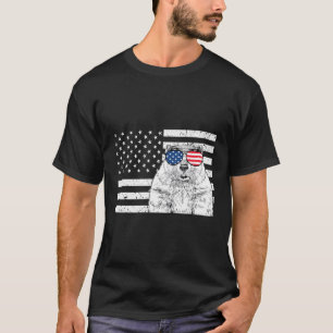 Camiseta Día De La Marmota 4 De Julio Animal Bandera Estado