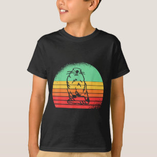 Camiseta Día de la marmota Atardecer retro divertido Marmot