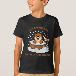Camiseta Día de la marmota caricatura cita del tiempo diseñ