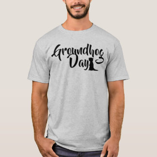 Camiseta Día de la Marmota con sombra de Groundhog