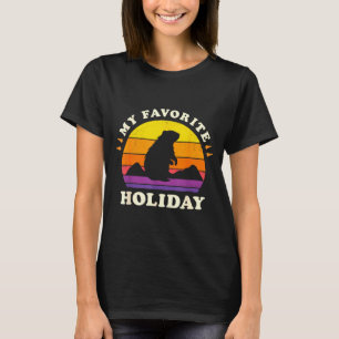 Camiseta Día de la Marmota Mi Fiesta Favorita Divertido Ret