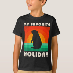 Camiseta Día de la Marmota Mi Fiesta Favorita Divertido Ret
