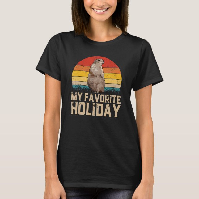 Camiseta Día de la Marmota Mis Festividades Favoritas Hombr (Anverso)