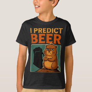 Camiseta Día de la marmota predigo cerveza gruñón Humo marm