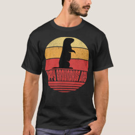Camiseta Día de la Marmota Puesta de Sol Retro