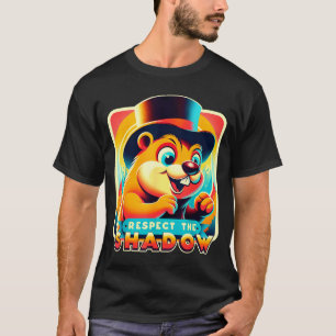 Camiseta Día de la marmota Respetar la sombra humor diverti