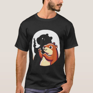 Camiseta Día de la marmota titere de sombra divertidos rega